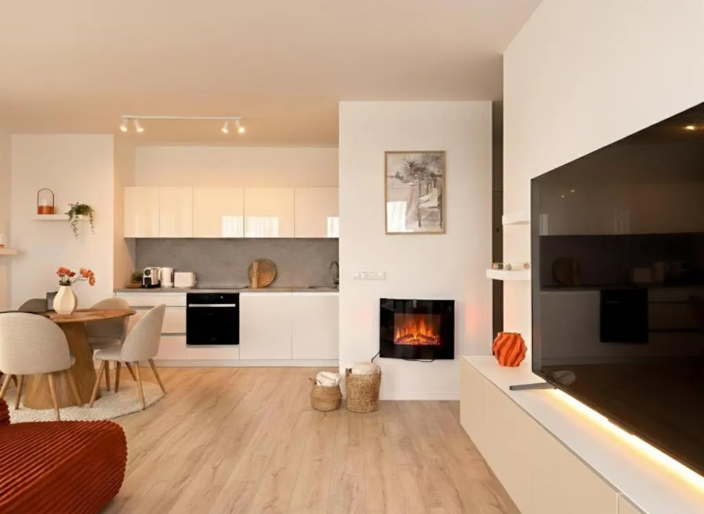 Obývací pokoj s kuchyní – A2 Apartmán Poprad / Apartmány Severná
